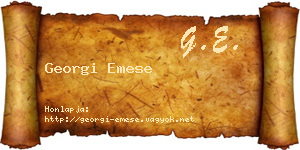 Georgi Emese névjegykártya
